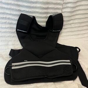 Black Weighted Vest with Reflective Stripes